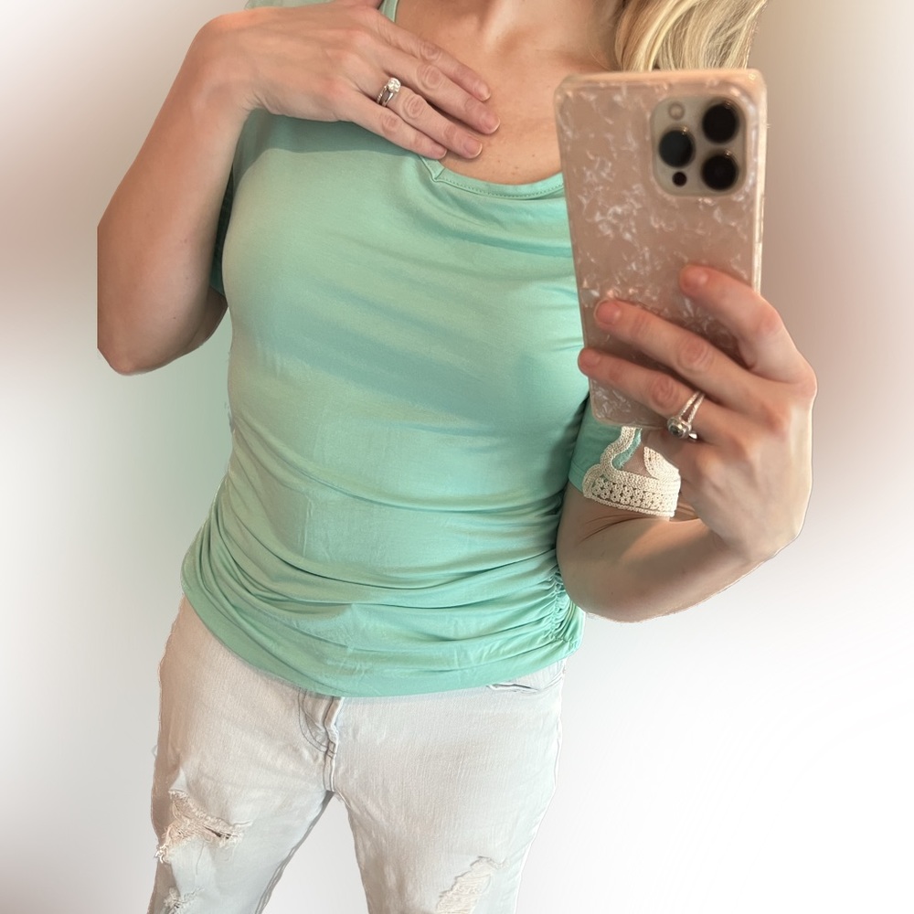 Shirt with lace sleeves